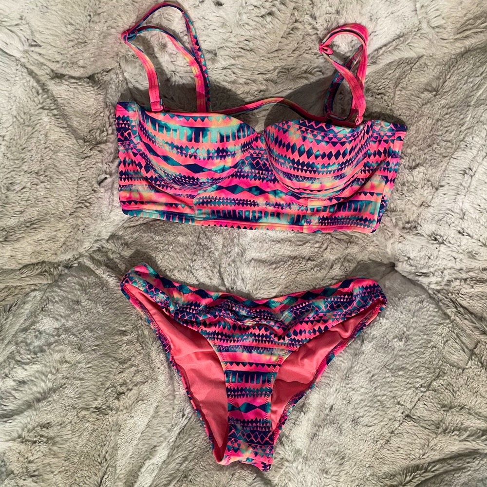 Victoria’s Secret Tie-Dye Swim Bikini Top and Bottom